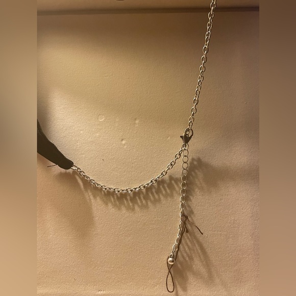 💀 Sugar Skull, Day of the Dead, Black Suede Fringe, Collar Necklace - Picture 4 of 4